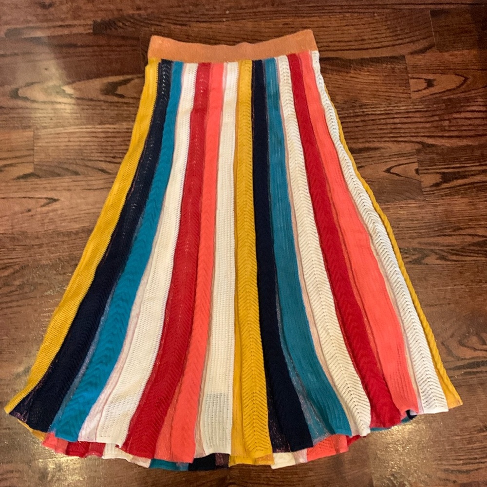 FARM Rio Colorful Striped Maxi Skirt
